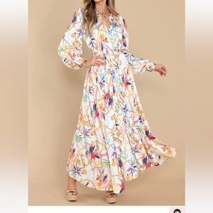 Multicolored silky beautiful dress